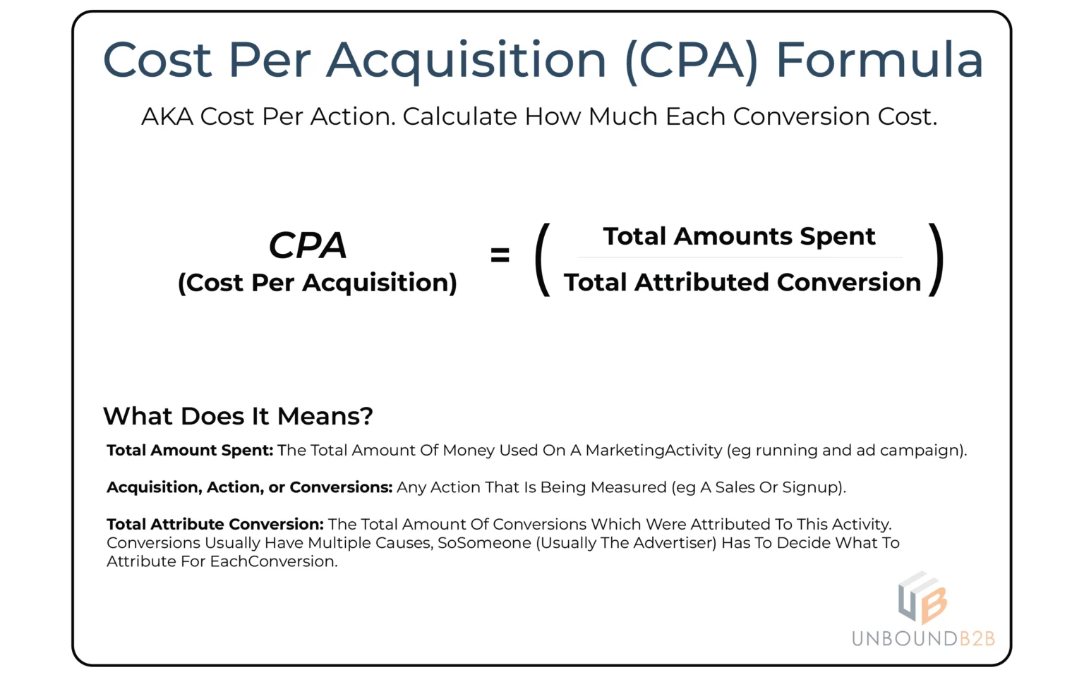 cost per acquisition formula