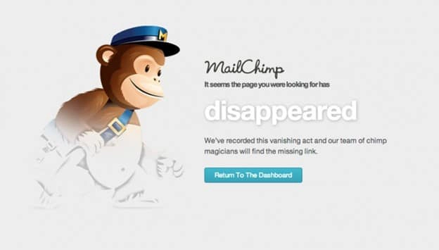 Mailchimp Mascot on 404 errors