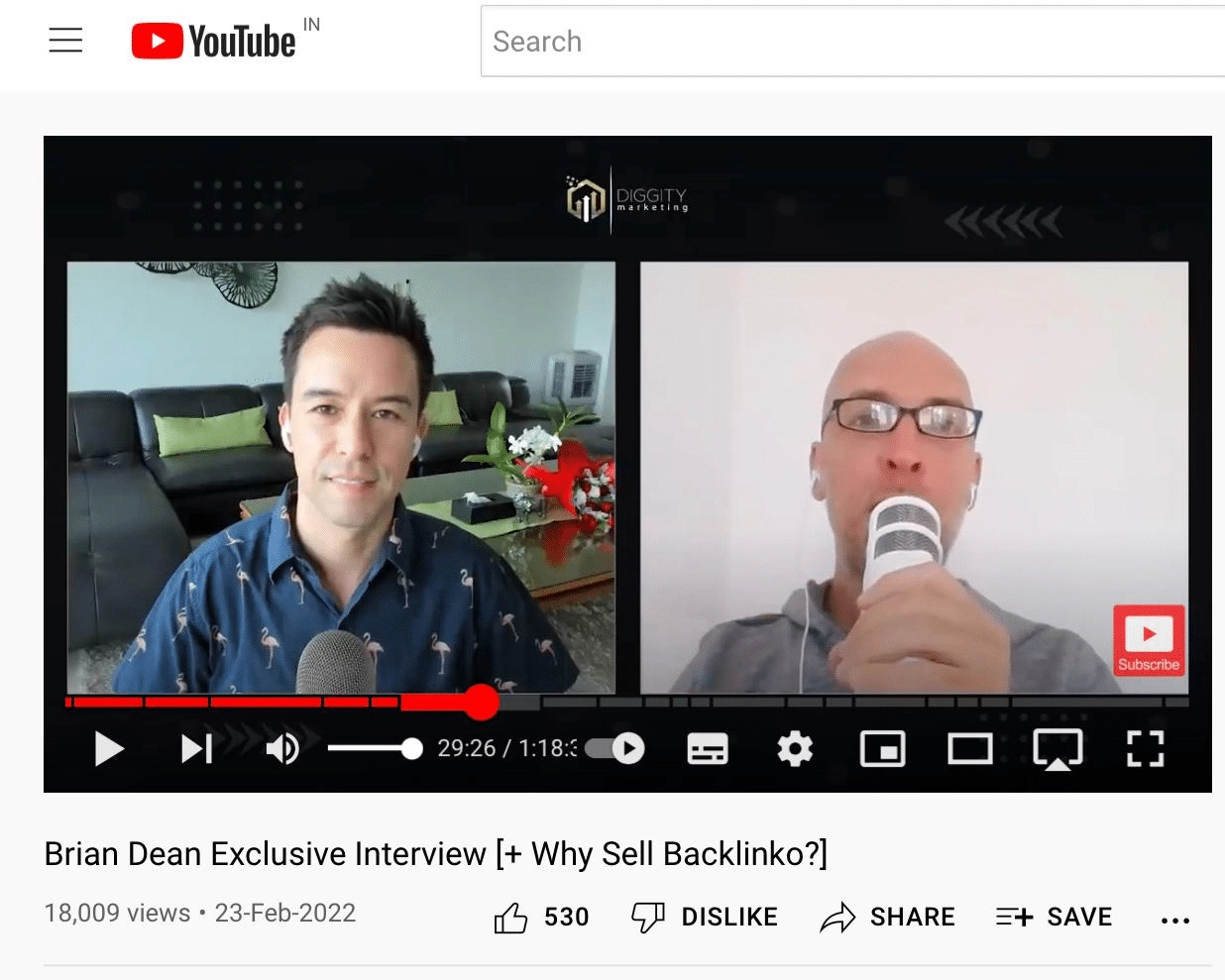  Youtube interview of Brian Dean from Backlinko and Matt Diggity